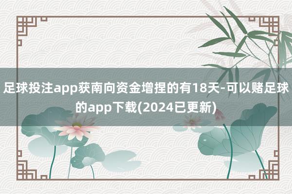 足球投注app获南向资金增捏的有18天-可以赌足球的app下载(2024已更新)